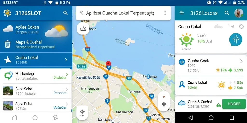 Antarmuka aplikasi Cuaca Lokal 3126SLOT yang mudah digunakan.