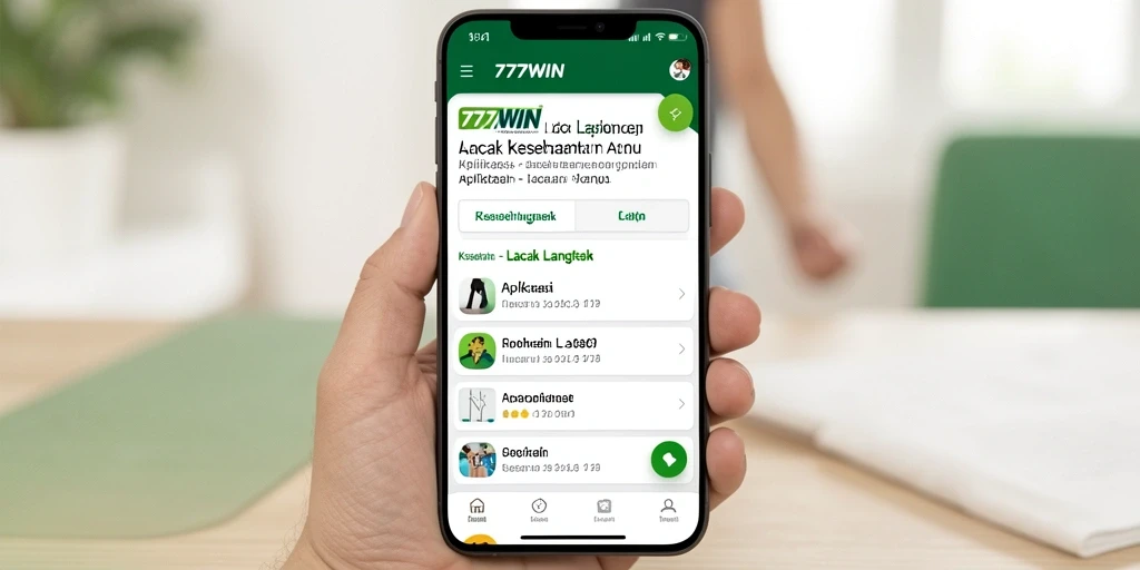 Tampilan antarmuka aplikasi 777WIN untuk Lacak Langkah yang menarik.