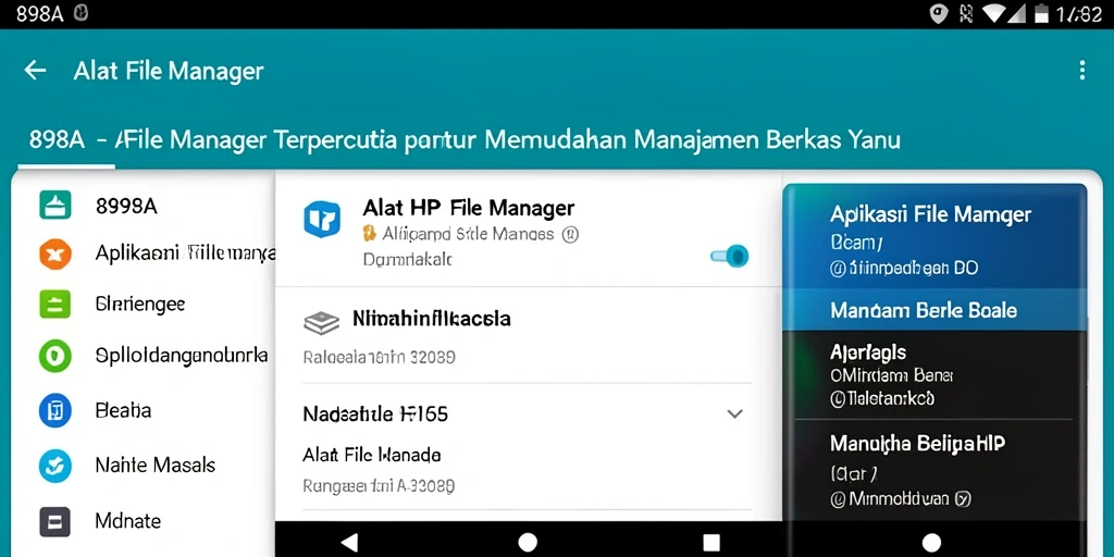 Tampilan antarmuka aplikasi File Manager 898A yang modern dan efisien.