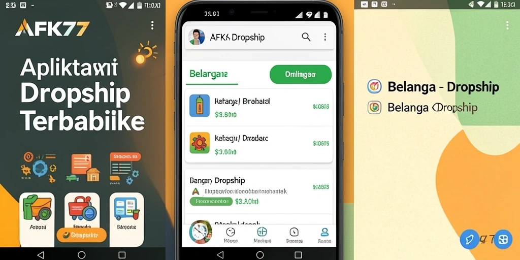 Antarmuka AFK77 yang intuitif untuk pengelolaan dropship.