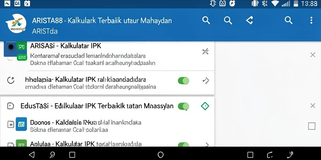 Screenshot utama ARISTA88 menampilkan antarmuka Kalkulator IPK yang sederhana dan efisien.