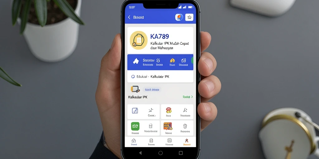 Antarmuka aplikasi KA789 yang mudah digunakan untuk menghitung IPK.